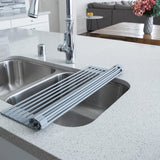Better Houseware Over-the-Sink Roll-up Drying Rack, Gray
