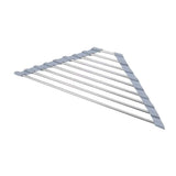 Better Houseware Nonslip Roll-up Stainless Steel Bars Corner Sink Shelf