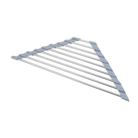 Better Houseware Nonslip Roll-up Stainless Steel Bars Corner Sink Shelf