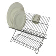 Better Houseware Jr. Folding Dish Rack, Metallic