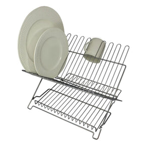 Better Houseware Jr. Folding Dish Rack, Metallic
