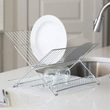 Better Houseware Jr. Folding Dish Rack, Metallic