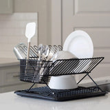 Better Houseware Jr. Folding Dish Rack, Black