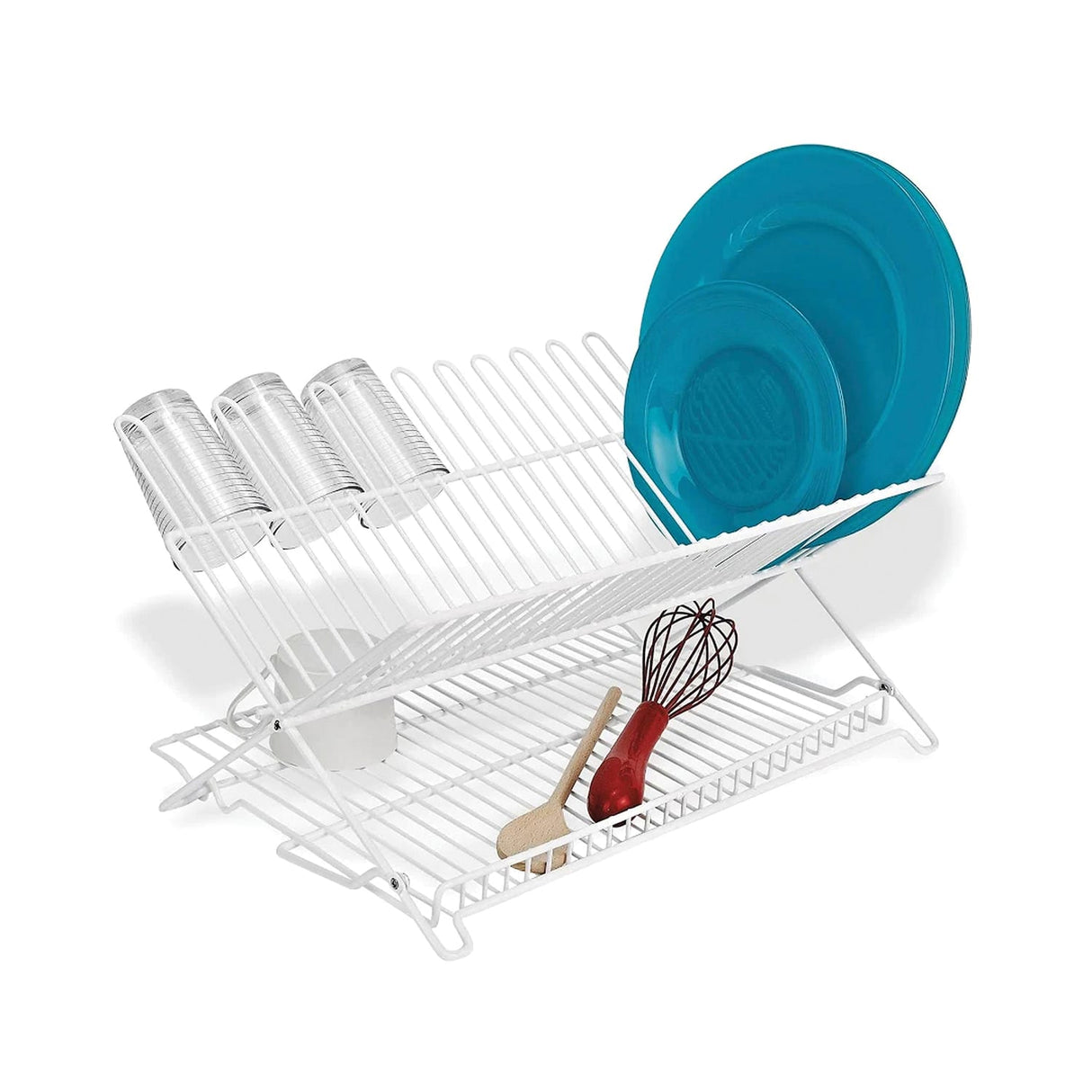 Better Houseware Jr. Folding Dish Rack, White