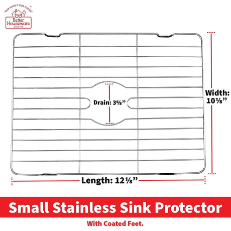Better Houseware Stainless Steel Sink Protector, Small