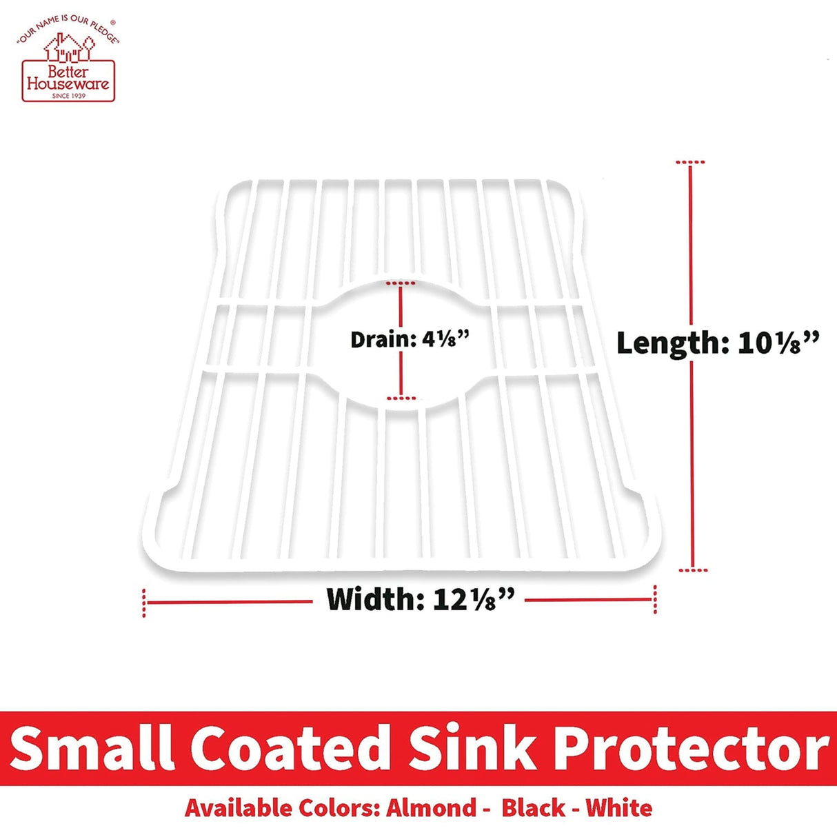 Better Houseware Small Sink Protector, White