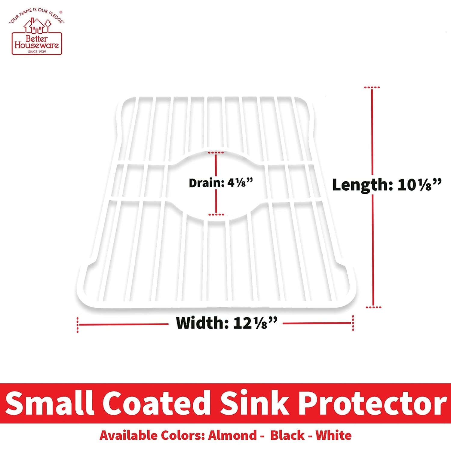 Better Houseware Small Sink Protector, White