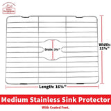 Better Houseware Stainless Steel Sink Protector, Medium