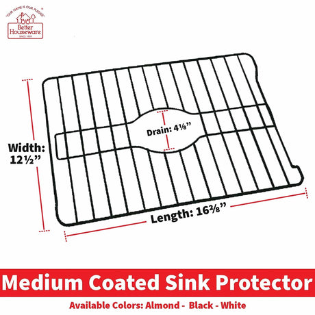 Better Houseware Medium Sink Protector, Black