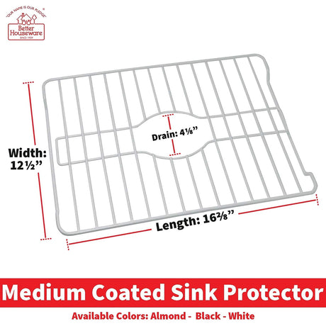 Better Houseware Medium Sink Protector, White