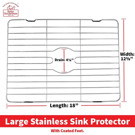 Better Houseware Stainless Steel Sink Protector, Large