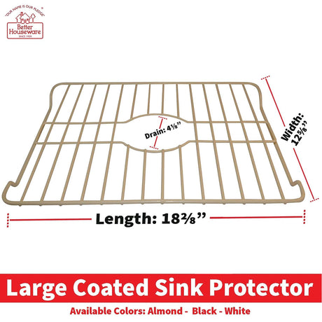 Better Houseware Large Sink Protector, Almond