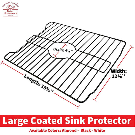 Better Houseware Large Sink Protector, Black