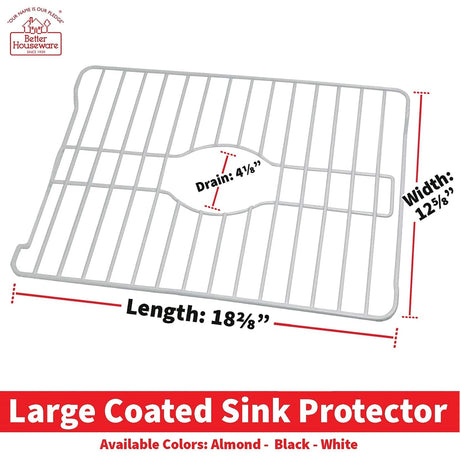 Better Houseware Large Sink Protector, White