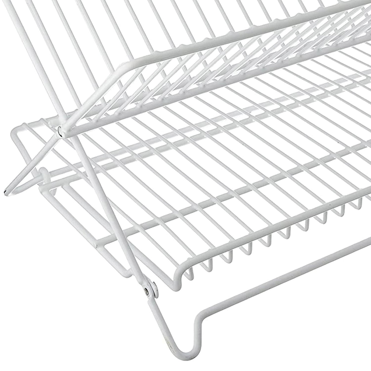Better Houseware Folding Dish Rack, White