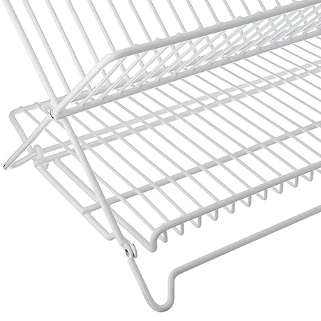 Better Houseware Folding Dish Rack, White