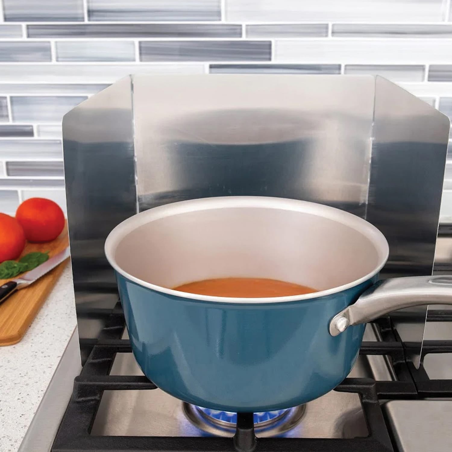 Better Houseware 3-Panel Splatter Shield, Aluminum