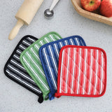 Better Houseware Striped Pot Holder, Blue
