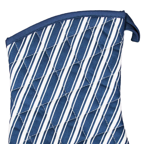 Better Houseware Striped Oven Mitt, Blue