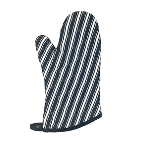 Better Houseware Striped Oven Mitt, Black