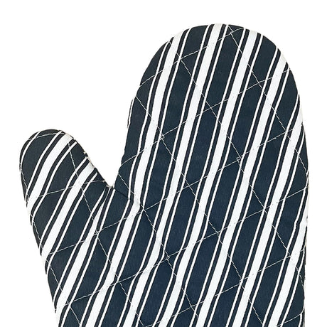 Better Houseware Striped Oven Mitt, Black