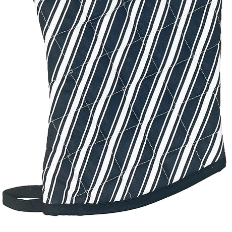 Better Houseware Striped Oven Mitt, Black