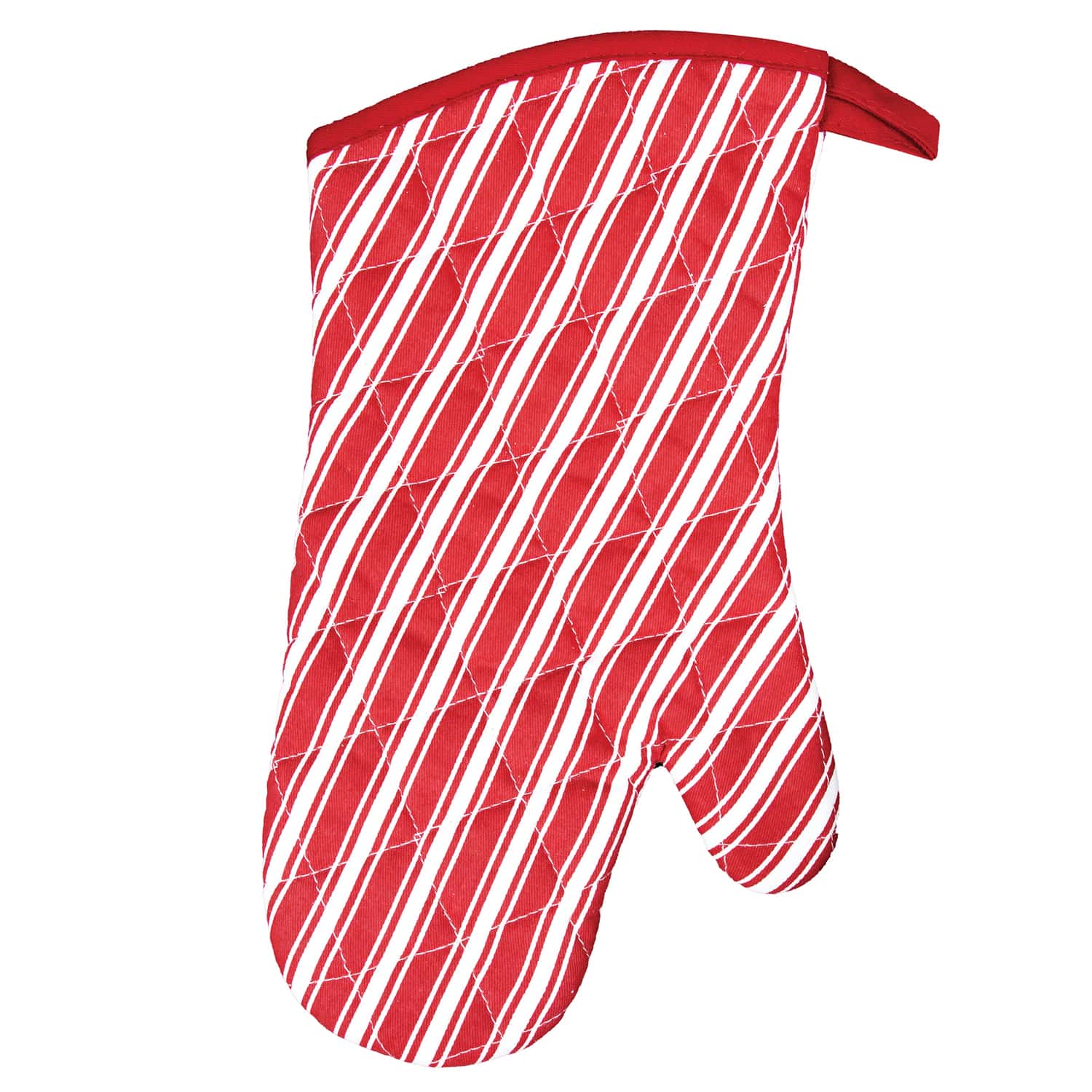 Better Houseware Striped Oven Mitt, Red