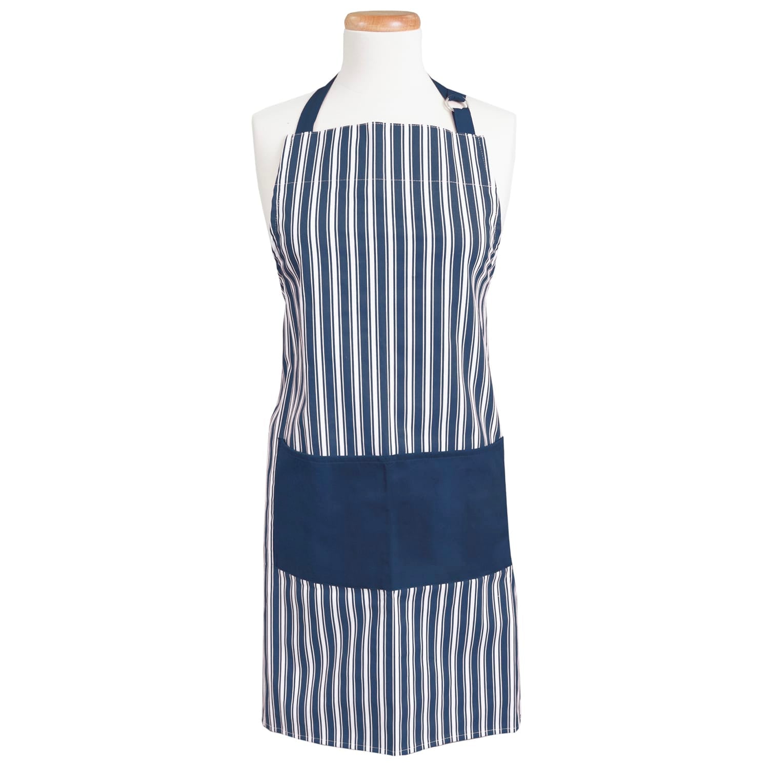 Better Houseware Adjustable Striped Apron, Blue