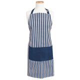 Better Houseware Adjustable Striped Apron, Blue