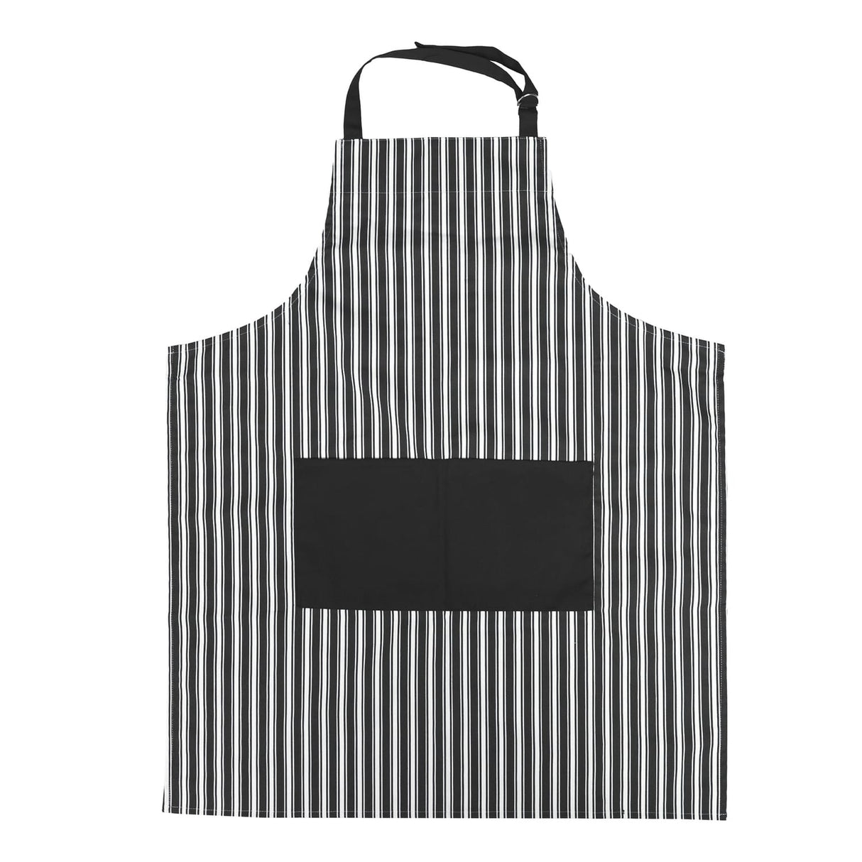 Better Houseware Adjustable Striped Apron, Black