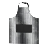 Better Houseware Adjustable Striped Apron, Black