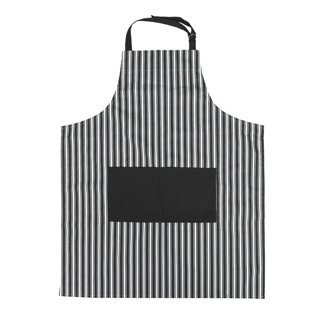 Better Houseware Adjustable Striped Apron, Black