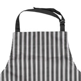 Better Houseware Adjustable Striped Apron, Black