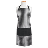 Better Houseware Adjustable Striped Apron, Black