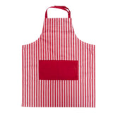 Better Houseware Adjustable Striped Apron, Red