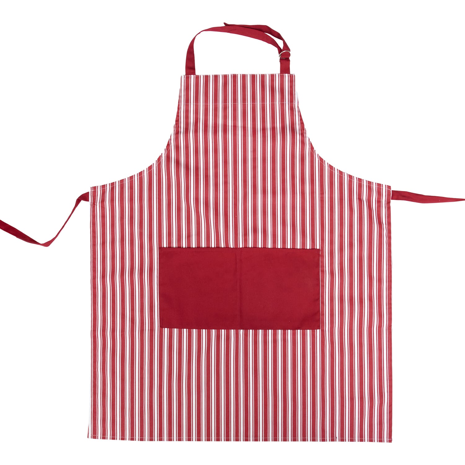 Better Houseware Adjustable Striped Apron, Red