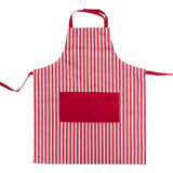 Better Houseware Adjustable Striped Apron, Red