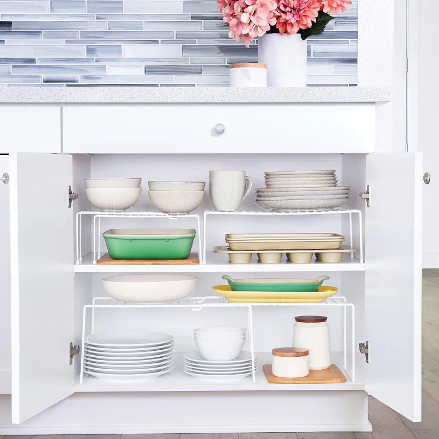 Better Houseware Expanding Shelf, White, Large