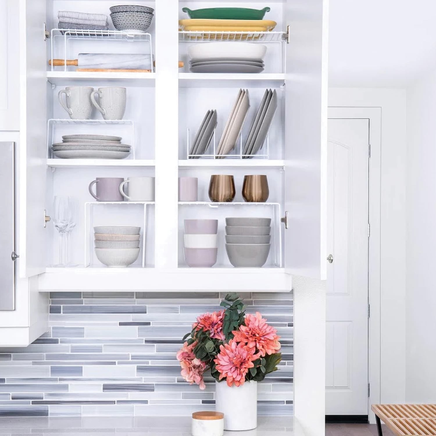 Better Houseware Expanding Shelf, White, Large