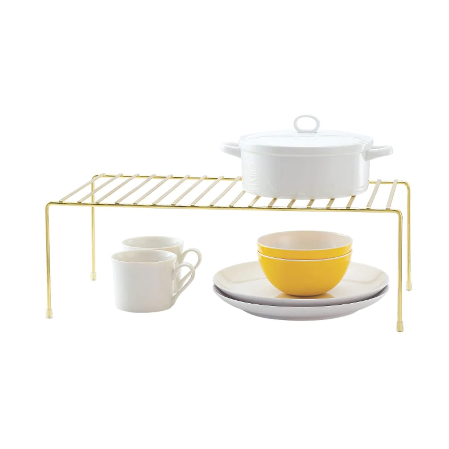 Better Houseware Storage Shelf, Medium, Brass
