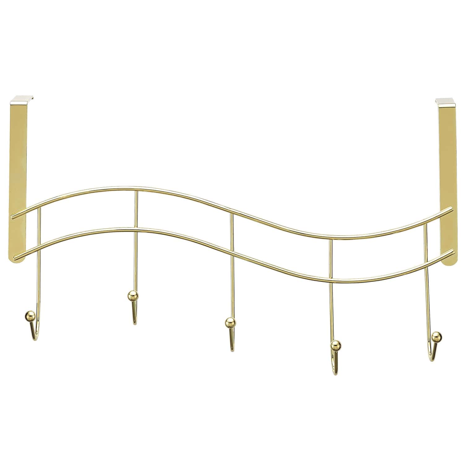 Better Houseware Brass Over-Door Hook Rack