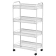 Better Houseware 4-Shelf Wheeled Metal Trolley, White