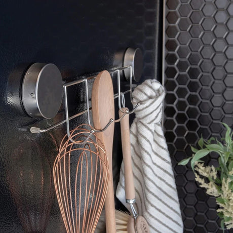 Better Houseware Stainless Steel Magnetic 5-Hook Utensil Rack