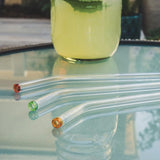 Better Houseware Glass Straws with Cleaning Brush, Set of 5, Standard