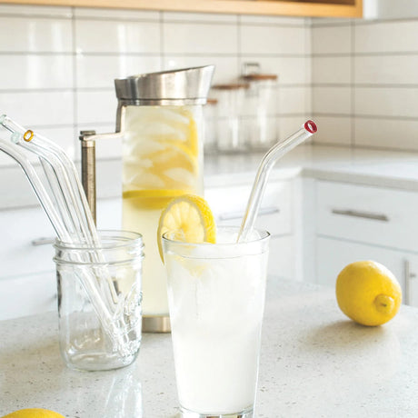 Better Houseware Glass Straws with Cleaning Brush, Set of 5, Standard
