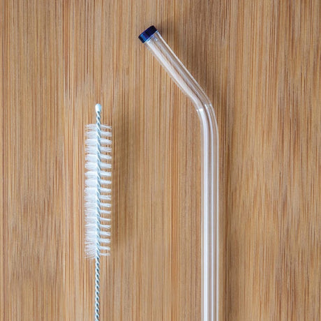 Better Houseware Glass Straws with Cleaning Brush, Set of 5, Standard