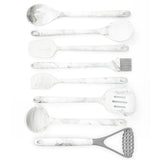Better Houseware 8-Piece Silicone Utensils Set, White Marble