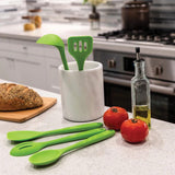 Better Houseware 5-Piece Silicone Cooking Utensils, Green
