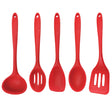 Better Houseware 5-Piece Silicone Cooking Utensils, Red