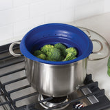 Better Houseware 4-Qt. Collapsible Silicone Colander, Blue
